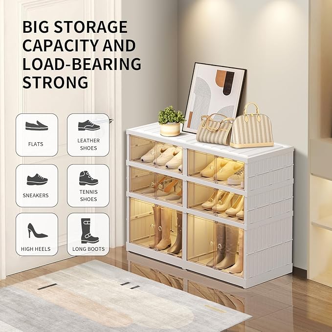 3 Tier Foldable Shoe Rack Organizer - Image 5