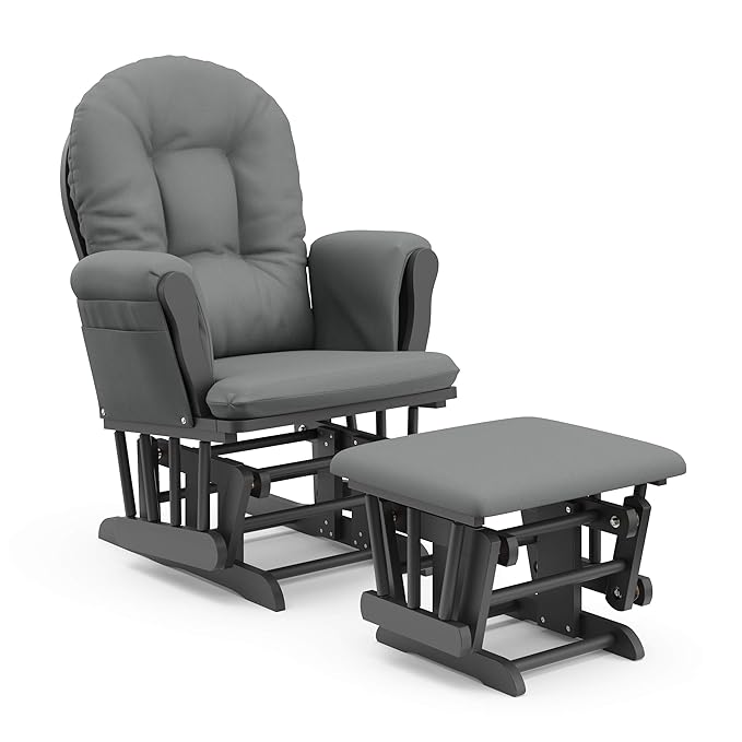 Storkcraft Premium Hoop Glider & Ottoman — GREENGUARD Gold Certified Nursery by Storkcraft