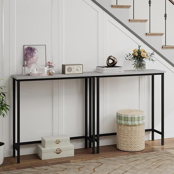 HollyHOME Narrow Hallway Table, 29.5" Small Console Table, Slim Entryway Table - Image 6