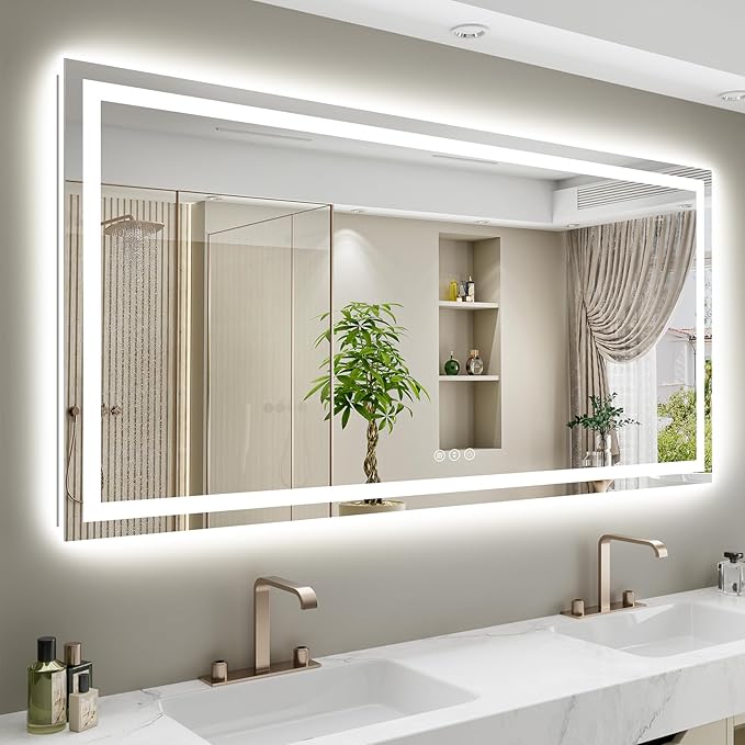 68x38 Inch LED Bathroom Mirror by YEELAIT