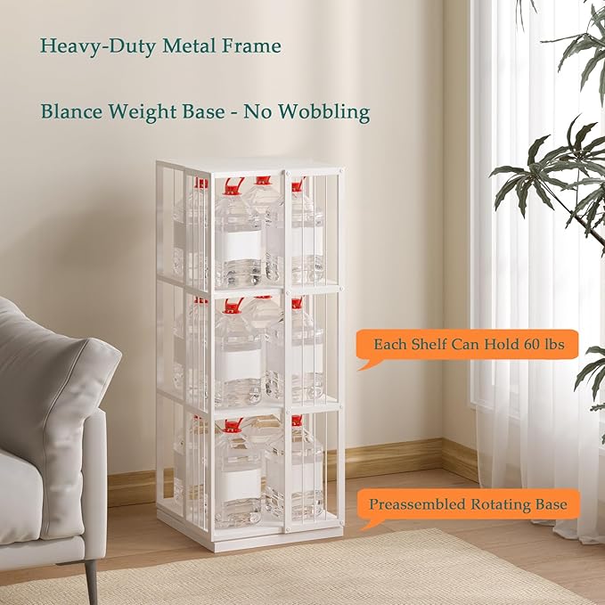 Square Rotating Bookshelf Tower - Image 4