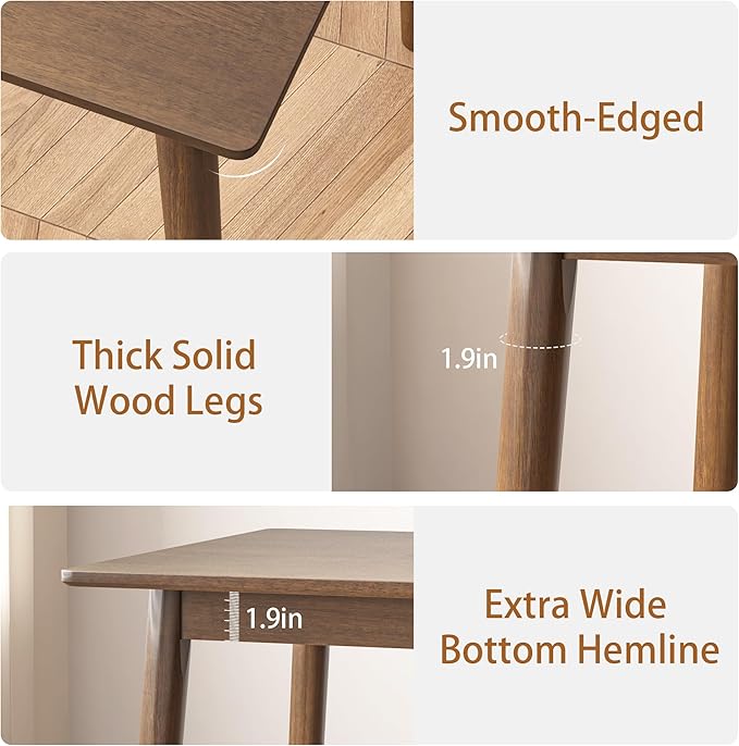 100% Solid Wood Rectangular Dining Table - Image 4