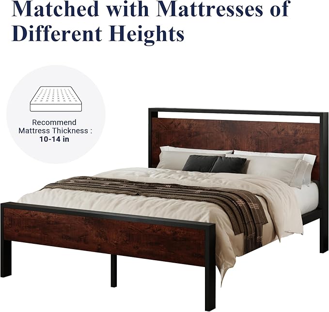 Allewie Queen Size Platform Bed Frame - Image 7
