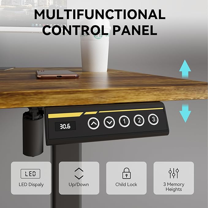 Electric Standing Desk Adjustable Height 55"x24" Stand Up Desk - Image 7