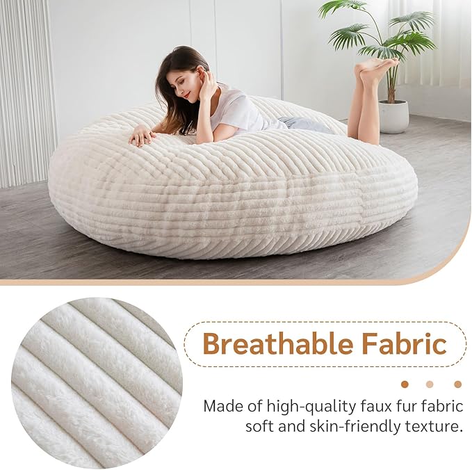 BYBYME 3 in 1 Bean Bag Chairs, Bean Bag Bed - Image 8