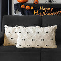 4TH Emotion Halloween Ghost Decorative Lumbar Pillow Covers 12x20 Set of 2 by 4THEmotion