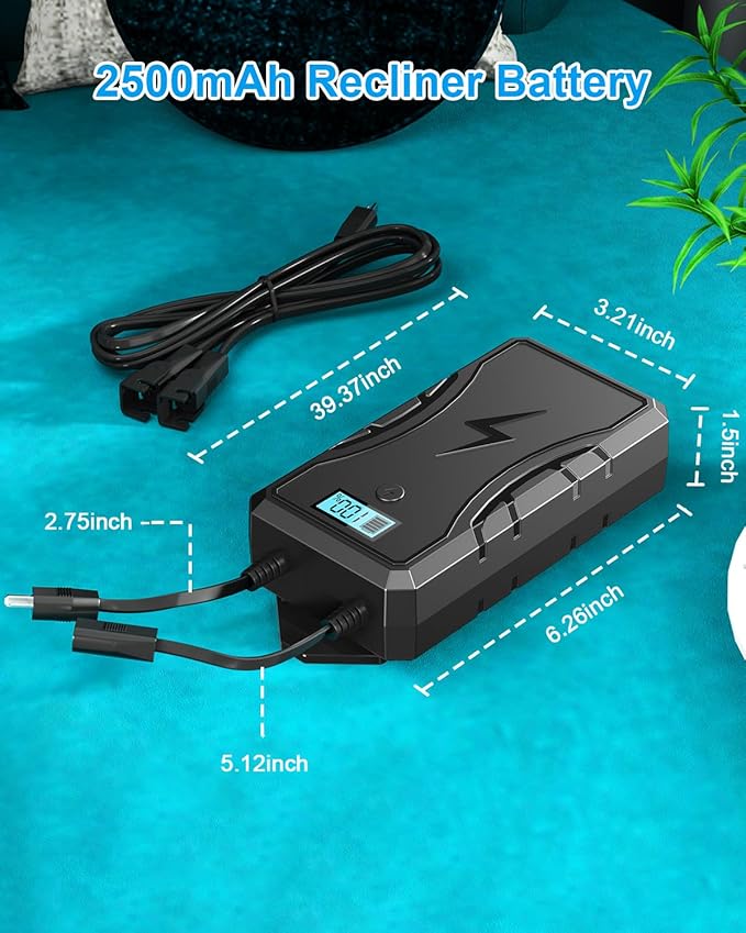 Ponkor Battery Pack for Reclining Furniture- 2500mAh Power Recliner Battery - Image 5