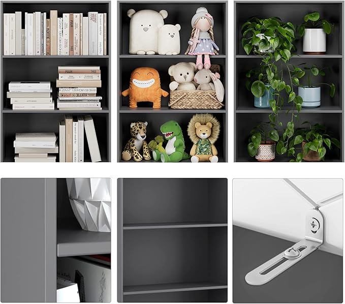 FOTOSOK 6-Tier Open Bookcase and Bookshelf, Freestanding Display Storage - Image 7