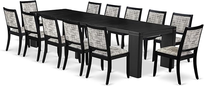 X12X2-006-30 - 13-piece Dining Room Table Set a Rectangular Kitchen Table and - Image 2