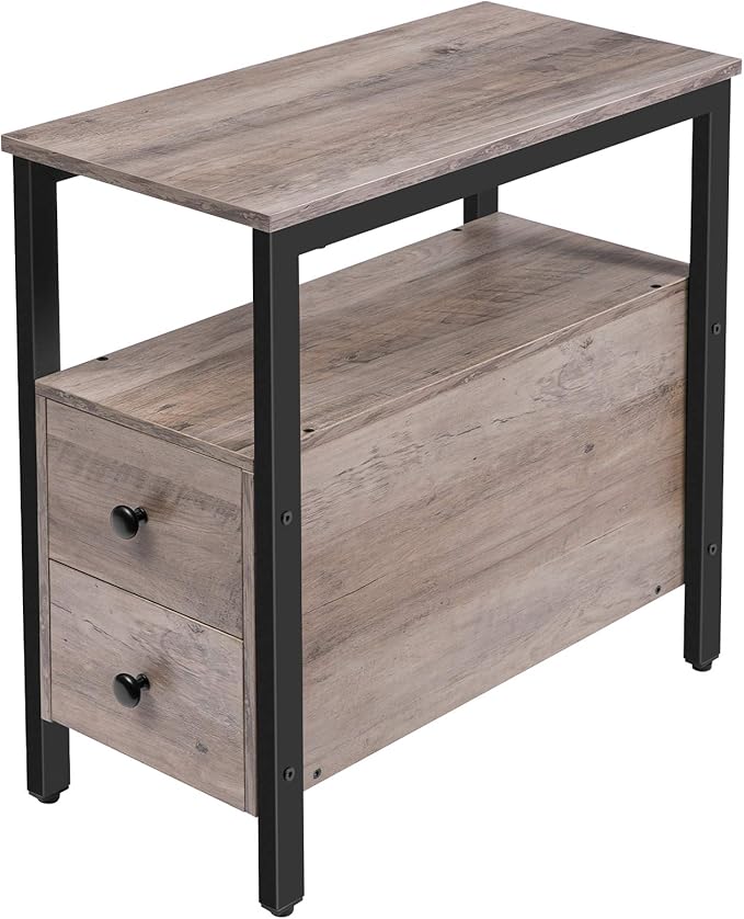 HOOBRO End Table, Narrow Chairside Table by HOOBRO