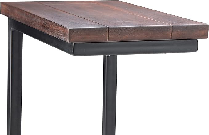 SIMPLIHOME Skyler 18-inch Wide Solid Mango/Metal Industrial C-Shaped End Table - Image 7