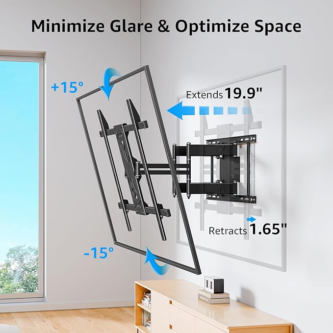 MOUNTUP Heavy Duty Full Motion TV Wall Mount - Image 5