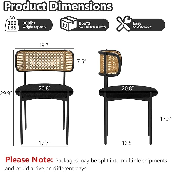 Mid Century Modern Dining Chairs Set of 2 - Image 2