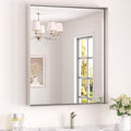 Keonjinn 30 x 36 in Brushed Nickel Bathroom Mirror by Keonjinn