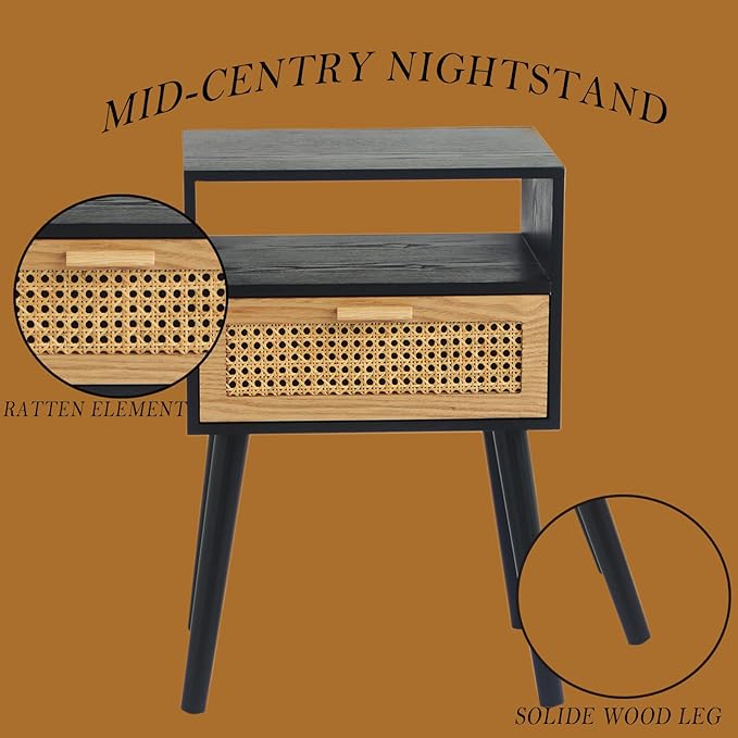 MaxSmeo Mid Century Modern Nightstand - Image 7