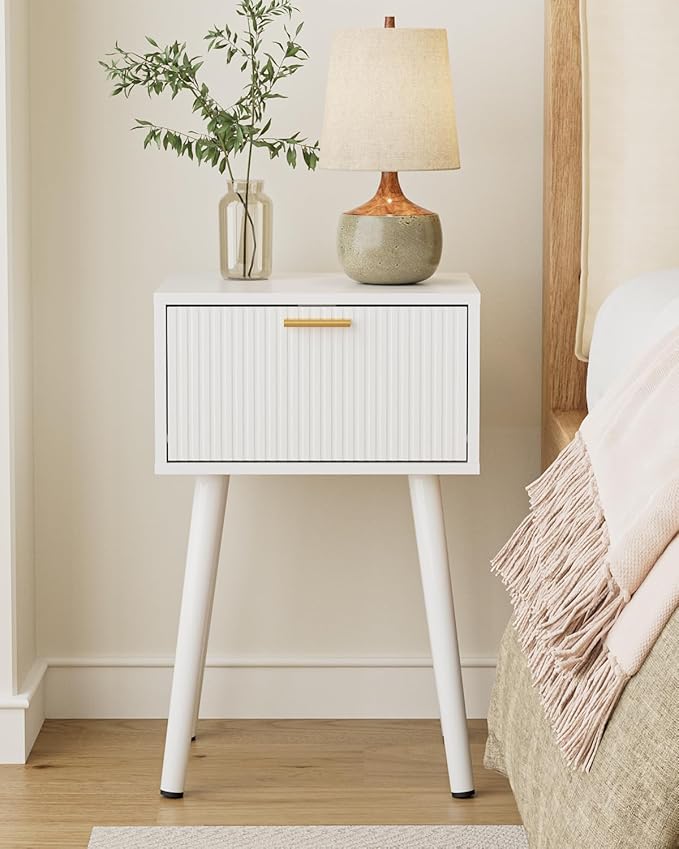 Night Stand, Small Modern Mid-Century Bedside Table - Image 7