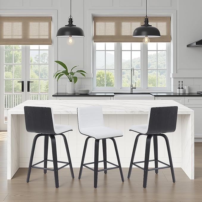 Vienna Modern Counter Height Swivel Bar Stool by ArmenLiving