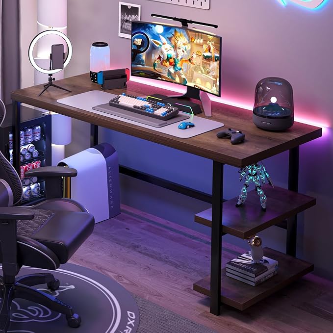 FOLUBAN Computer Desk, Modern Home Office Desk - Image 3