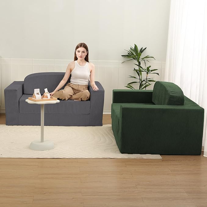 MeMoreCool Convertible Sofa Bed, Pull Out Loveseat Sleeper Sofa, Small Boneless - Image 9
