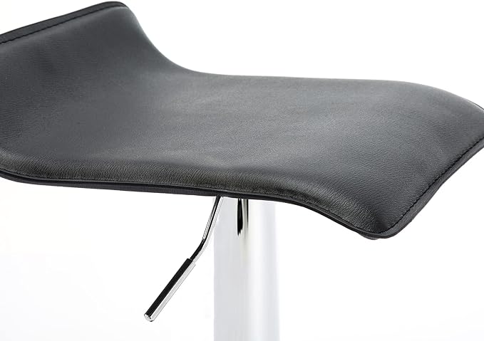 NOBPEINT Contemporary Chrome Air Lift Adjustable Swivel Bar Stool - Image 7