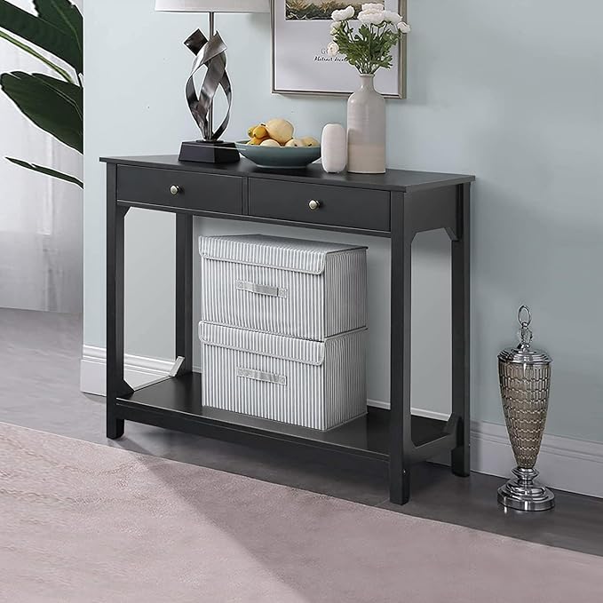 TaoHFE Black Console Table, 39.4"x11.8"x31.5" - Image 2
