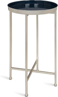 Kate and Laurel Celia Round Foldable Tray Accent Table, Modern Minimalist by KateandLaurel