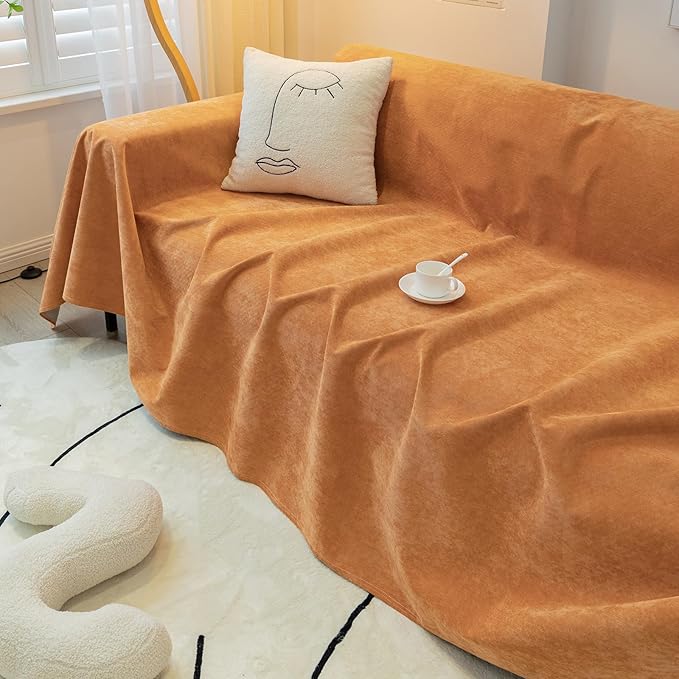 STACYPIK Waterproof Orange Couch Cover - Image 7