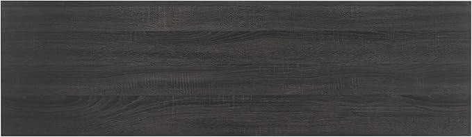 SAFAVIEH Aino TV Stand for up to 60" Flatscreen – Distressed Black, 2 Sliding - Image 3