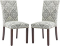 COLAMY Upholstered Parsons Dining Chairs Set of 2, Fabric Dining Room Kitchen by COLAMYINC