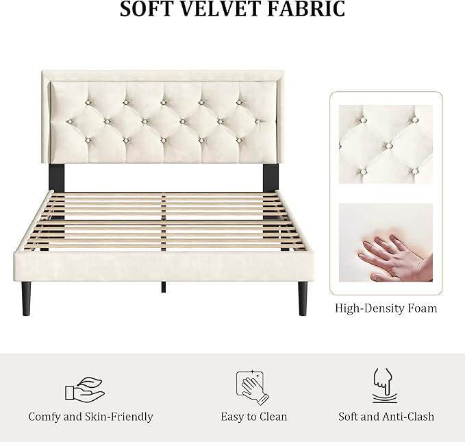 Queen Size Platform Bed Frame - Image 3