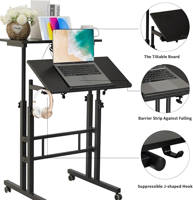 Hadulcet Mobile Standing Desk - Image 8