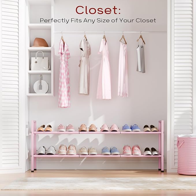 Bumusty 2-Tier Long Expandable Shoe Rack - Image 2