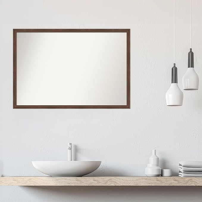Amanti Art Brown Bathroom Mirror - Image 6