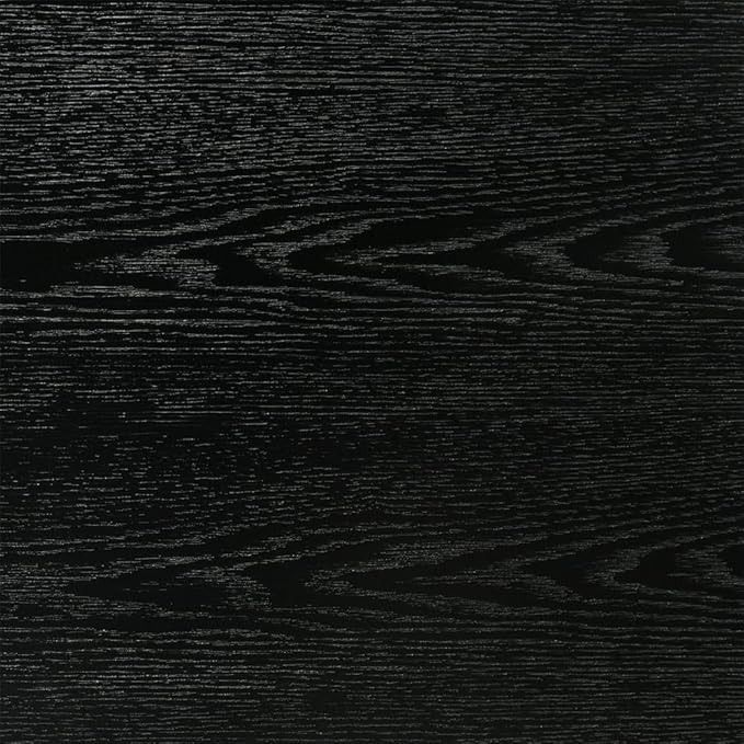 Armen Living Channell Mid Century Modern 7 Piece Black Wood Dining Table Set - Image 13