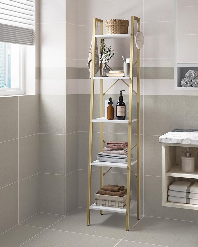 Ladder Shelf, Bookshelf Bookcase, Freestanding Corner Storage Shelve - Image 7