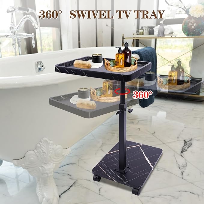 C Table Side Table End Table Adjustable Height，C Shaped End - Image 2