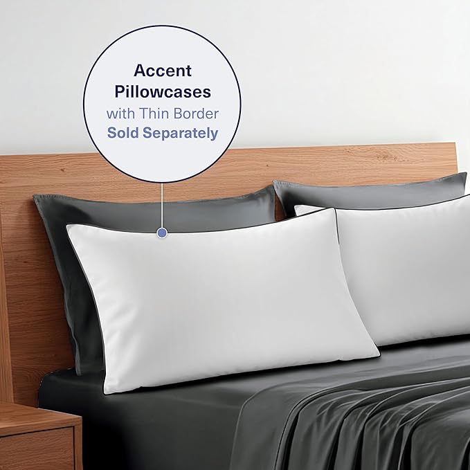 Kickoff Viscose Bamboo Sheets Twin Size 3-pc 100% Organic Bamboo Viscose Bed - Image 9