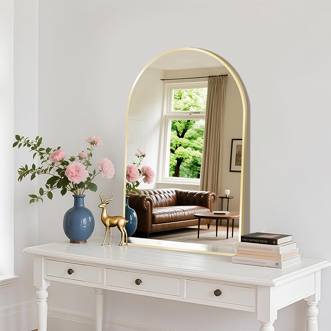 Arched Wall Mirror 20"X30", Modern Farmhouse Mirror Wall Mounted, Curved Arch - Image 5
