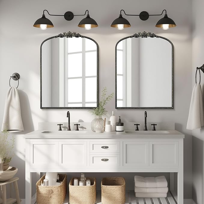 WallBeyond Gold Vintage Arched Wall Mirror, 24x32 Inch, Living Room - Image 5