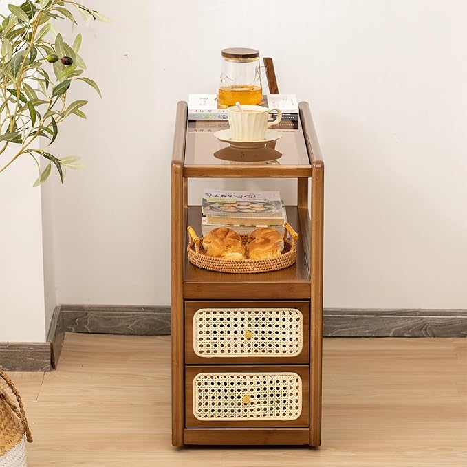 Bamboo & Rattan Side Table - Image 2