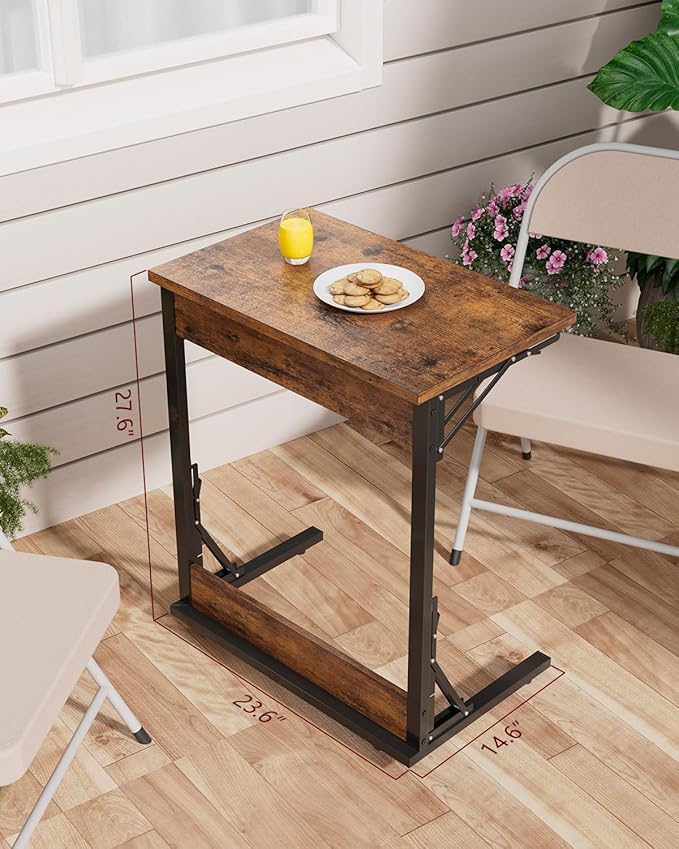 Tatub Folding TV Tray Table Set of 2, Small Sofa-Side Laptop Desk - Image 8