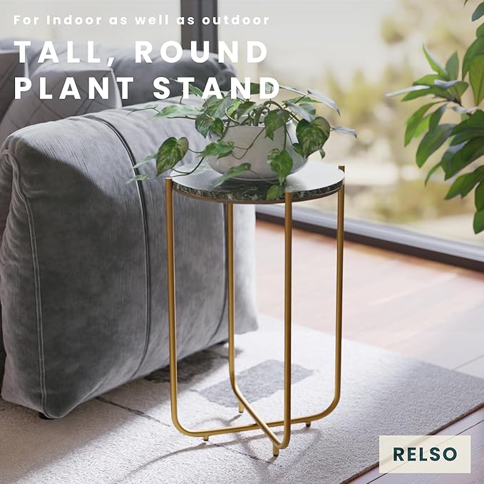 Relso Urdhva End Table – 24" Tall Round Side Table - Image 7