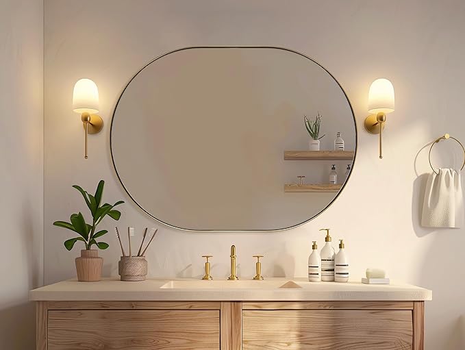 ANDY STAR Brass Bathroom Mirror - Image 9