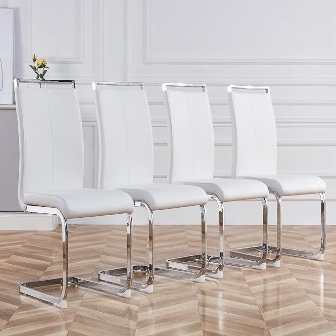 Dining Chairs Set, Kitchen Modern Metal Chairs - Image 2