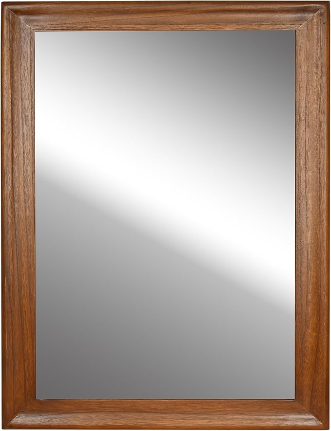 CULER Rustic Wood Wall Mirror for Bathroom, Rectangle Large 30 x 40 inch by Culer