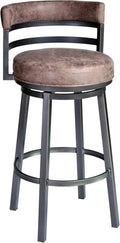 Armen Living Madrid 30" Seat Height Swivel Modern Bandero Tobacco Modern Faux by ArmenLiving