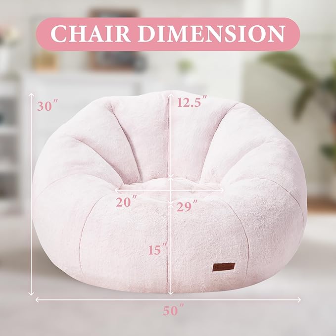 Hobestluk Bean Bag Chairs Large Bean Bag Couch - Image 2