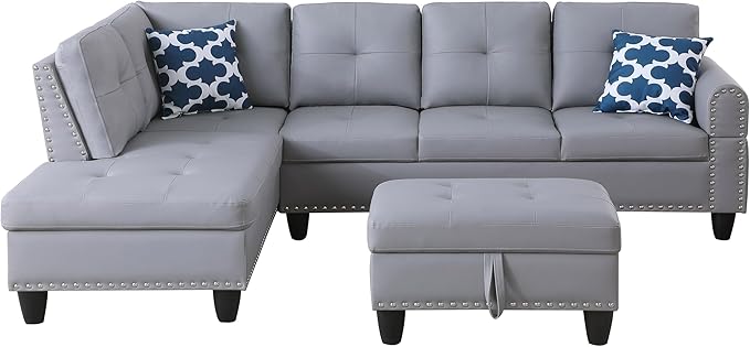 Ball & Cast 98" L Shaped Sectional Couch - Image 11