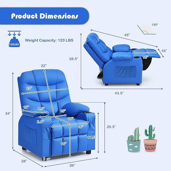 Costzon Kids Recliner Chair - Image 3