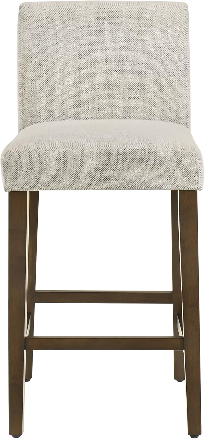 CHITA Counter Height Bar Stools Set of 2, Fabric in Ivory - Image 5